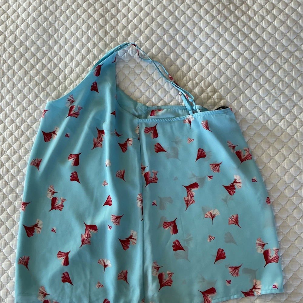 Banana Republic Blue Floral Tank Cami Top M - Picture 6 of 8